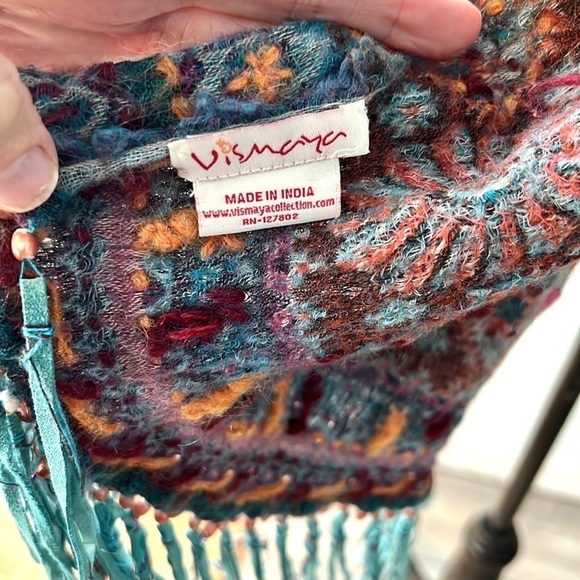 Vismaya Soft Wool Blend Beauty! Absolutely Gorgeous, 82” End to End, Great Cond. - Picture 6 of 11